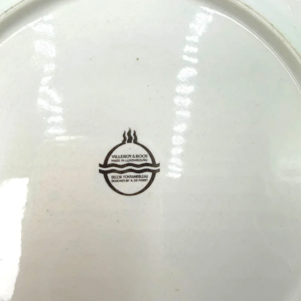 Villeroy‎ & Boch Fontainebleau Plate Xavier de Poret Roe Deer Made in Luxembourg